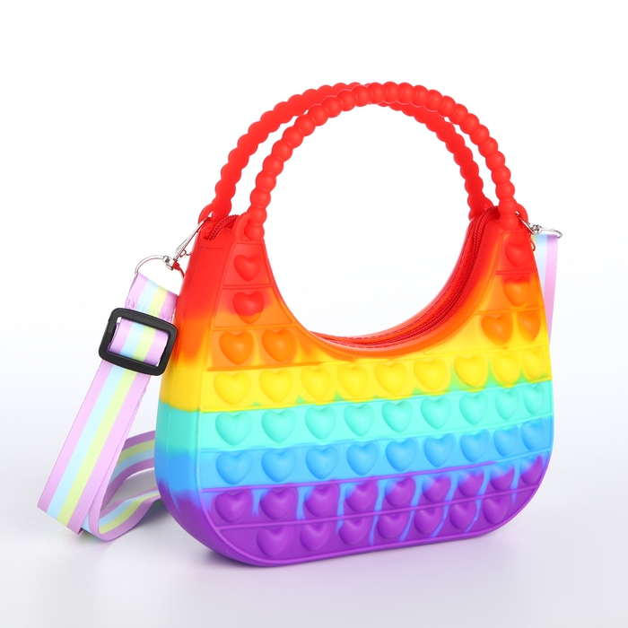 Сумка детская для девочки на молнии «Выбражулька», pop it, цвет разноцветный Сумка детская для девочки на молнии «Выбражулька», pop it, цвет разноцветный