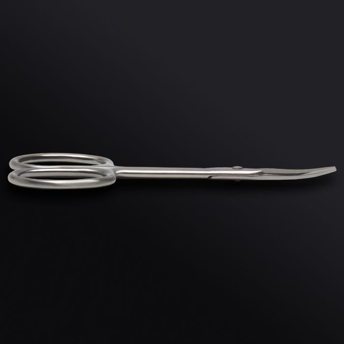 Ножницы маникюрные &laquo;Premium&raquo;, загнутые, узкие, 9 см, на блистере, цвет серебристый