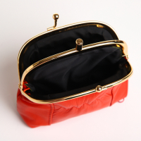 Кошелёк-косметичка, 2 отдела на рамке, цвет малиновый МИКС Кошелёк-косметичка, 2 отдела на рамке, цвет малиновый МИКС