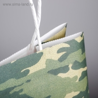 Пакет подарочный крафт, упаковка, &laquo;С 23 февраля&raquo;, 32 х 28 х 15 см