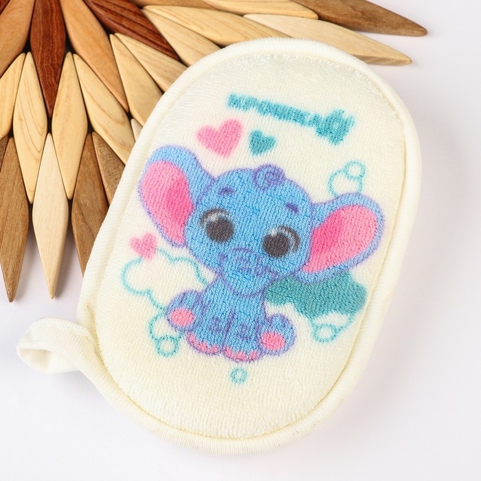 Мочалка детская, махровая &laquo;Слоник&raquo;