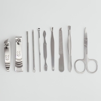 Набор маникюрный &laquo;Люси&raquo;, 10 предметов, кожзам-чехол, цвет фуксия