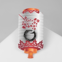 Моносерьга металл &laquo;Япония&raquo; резной дракон, цвет тёмно-серый