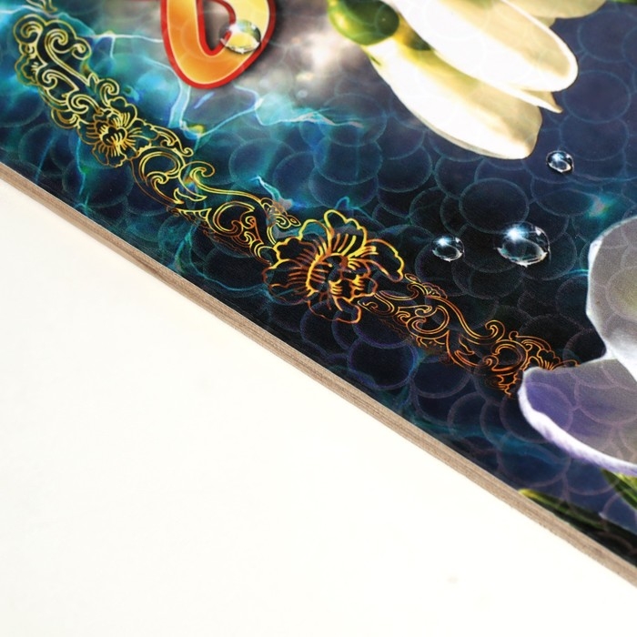 Доска разделочная большая "8 марта. Подснежники", 19,5&times;27,5 см