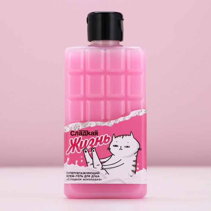 Гель для душа &laquo;Сладкая жизнь&raquo;, 300 мл, аромат шоколада, ЧИСТОЕ СЧАСТЬЕ