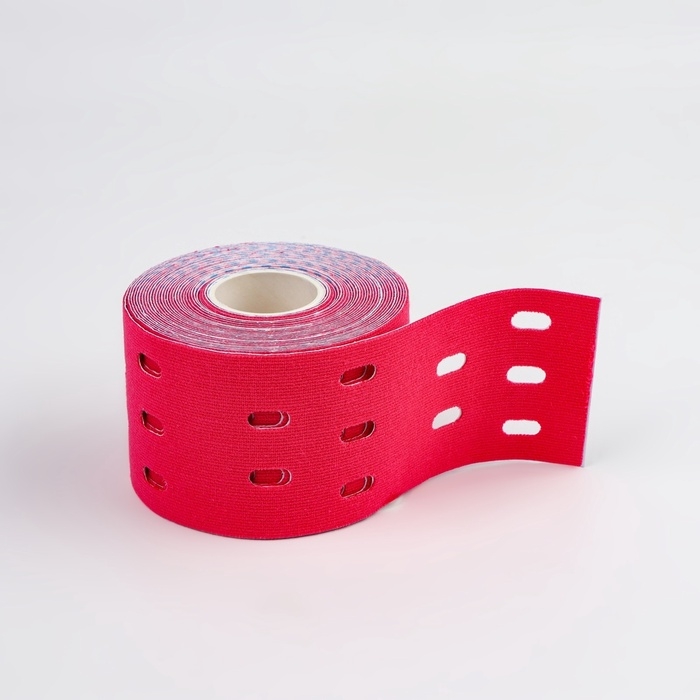Кинезио - тейп, с перфорацией, 5 см &times; 5 м, цвет розовый