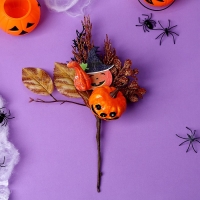 Декор на палочке &laquo;Хэллоуинская тыква&raquo;, 7 &times; 16 &times; 27 см, с фигурками