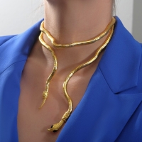 Колье-трансформер &laquo;Змея&raquo;, цвет чернёное золото, 90 см