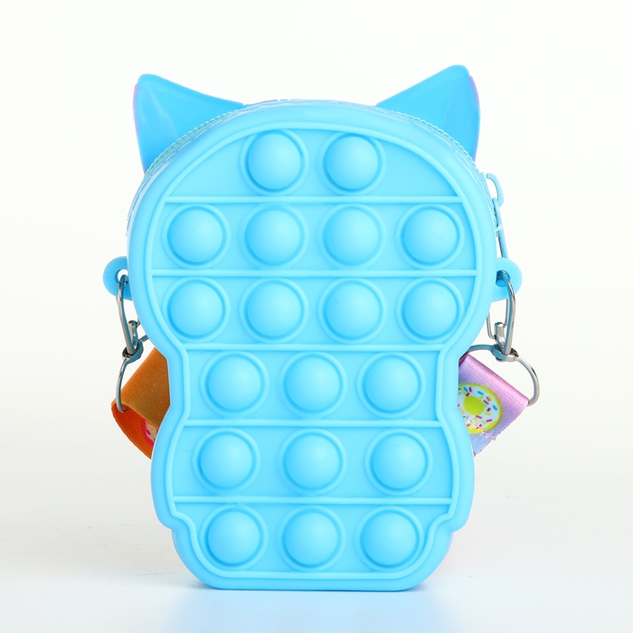 Сумка детская для девочки на молнии, цвет голубой Сумка детская для девочки на молнии, цвет голубой