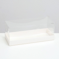 Коробка с прозрачной крышкой под рулет 30 х12х12 см