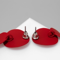 Серьги металл &laquo;Азелия&raquo; круги, трио, цвет красный