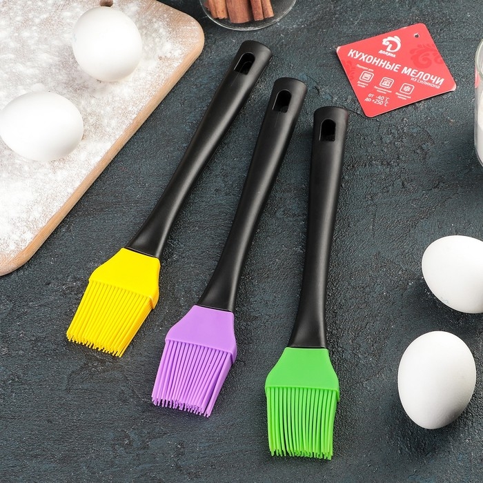 Кисть Доляна &laquo;Контраст&raquo;, силикон, 23 см, цвет МИКС