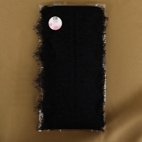 Кружево реснички, 85 мм &times; 9 &plusmn; 0,5 м, в бобине 3 шт по 3 м, цвет чёрный