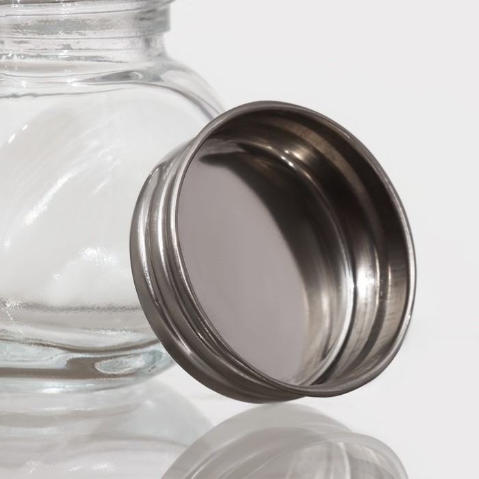 Банка стеклянная для хранения сыпучих продуктов Доляна &laquo;Мини&raquo;, 70 мл, 3,7&times;5,4 см, с металлической крышкой