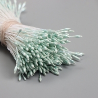 Тычинки для искусственных цветов глянец "Рисинки" серо-голубой набор 360 шт длина 6 см