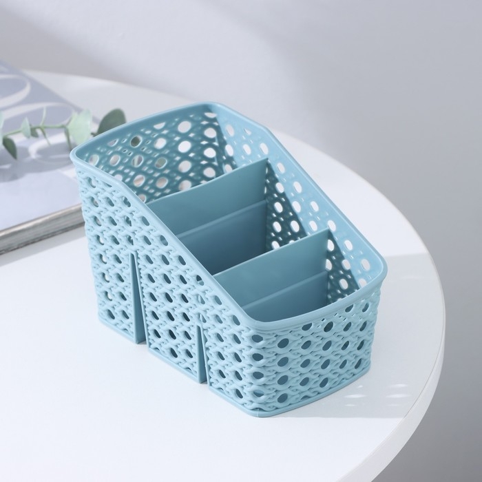 Органайзер для мелочей &laquo;Петельки&raquo;, 3 отделения, 15,5&times;9,5&times;9,5 см, цвет МИКС