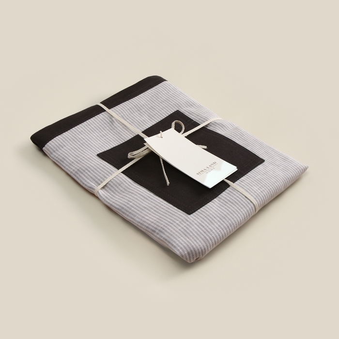 Сумка из льна двухсторонняя SL HOME "Linear bag" 67х35см,50%лён,50%хл, 180г/м2