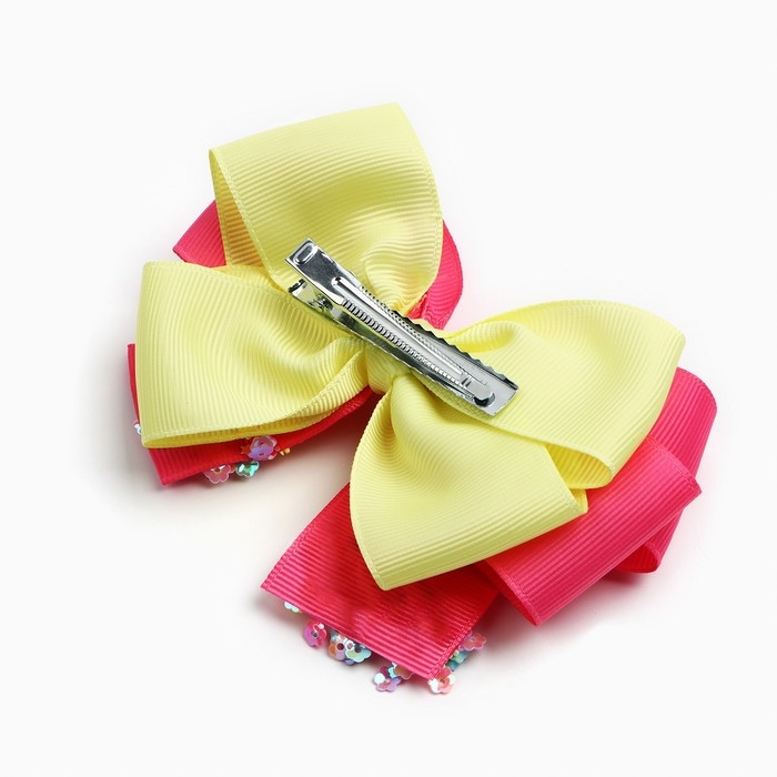 Выпускной. Бант для волос на заколке, 12.5 см, Кошечка Мари