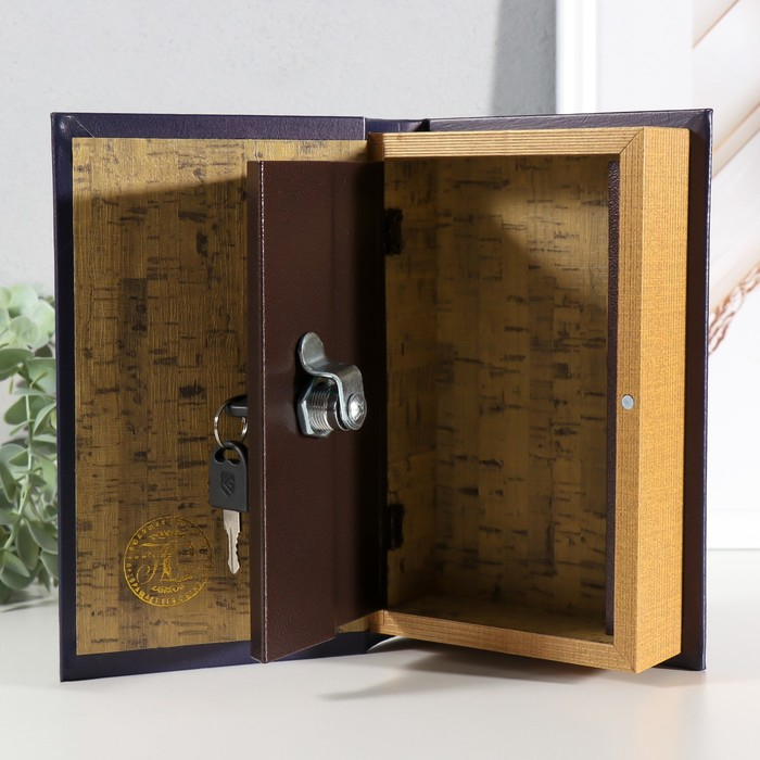 Сейф шкатулка книга "Атлас мира" тиснение 21х13х5 см