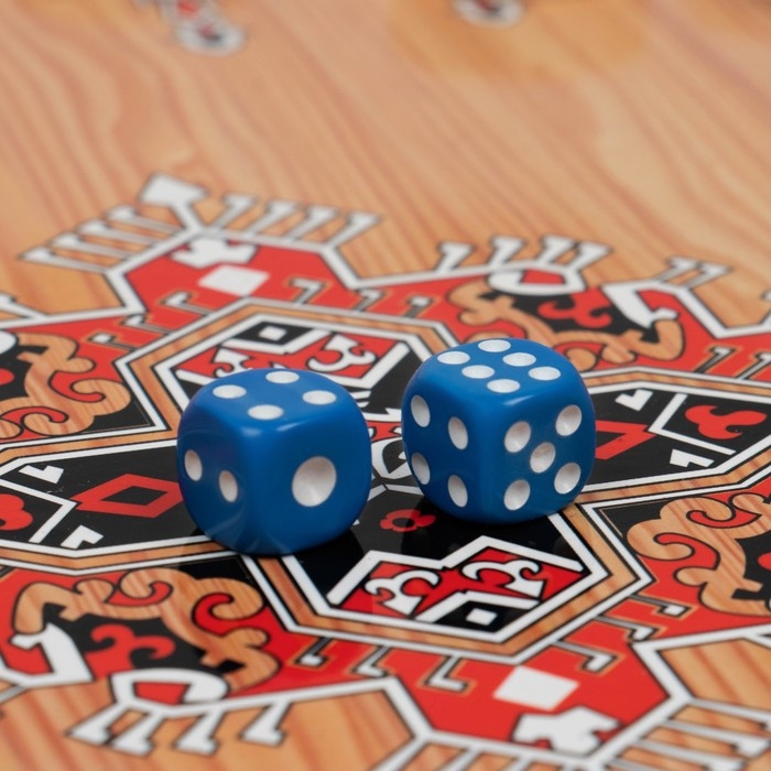 Нарды деревянные большие, настольная игра "Волк", 50 х 50 см, с шашками