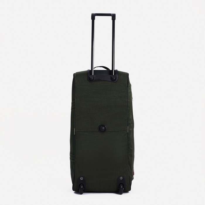 Сумка дорожная на колёсах, отдел на молнии, 3 наружных кармана, цвет хаки