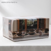 Набор посуды Elica, 30 предметов, стекло, коричневый