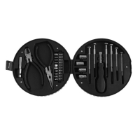 Набор инструментов ТУНДРА, подарочный пластиковый кейс "Колесо", 24 предмета Набор инструментов ТУНДРА, подарочный пластиковый кейс "Колесо", 24 предмета