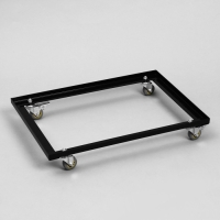 Корзина-накопитель складная, на колесах, 1 полка, 60&times;40&times;80 см, цвет чёрный