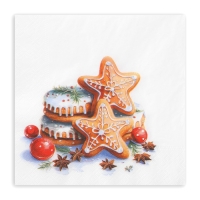 Новогодние салфетки бумажные Лилия &laquo;Медовые пряники&raquo;, 2 слоя, 33х33 см, 20 шт