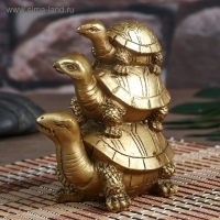 Нэцке полистоун под бронзу "Черепахи пирамида" 10х5,5х8,5 см Нэцке полистоун под бронзу "Черепахи пирамида" 10х5,5х8,5 см