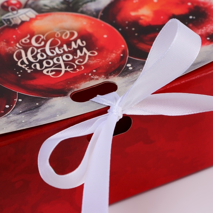 Новый год. Коробка подарочная новогодняя складная, упаковка, &laquo;Верь в чудеса&raquo;, 16 &times; 12 &times; 5 см.