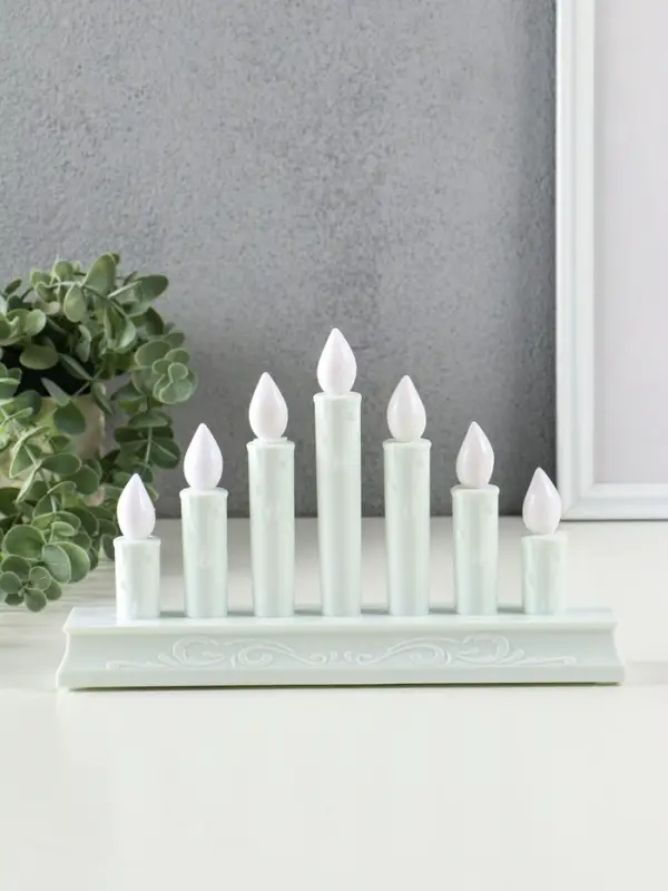 Светодиодная свеча LED RISALUX &laquo;Семь свечей&raquo; 3хAAA белый 23,7х5х15 см