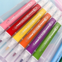 Фломастеры-кисточки 12 цветов BLACK EXCELLENCE, в пластиковом пенале, МИКС Фломастеры-кисточки 12 цветов BLACK EXCELLENCE, в пластиковом пенале, МИКС