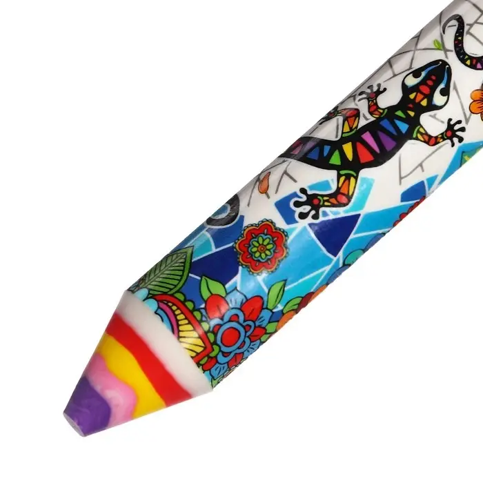 Ластик фигурный в форме карандаша "Саламандра", штрихкод на штуке