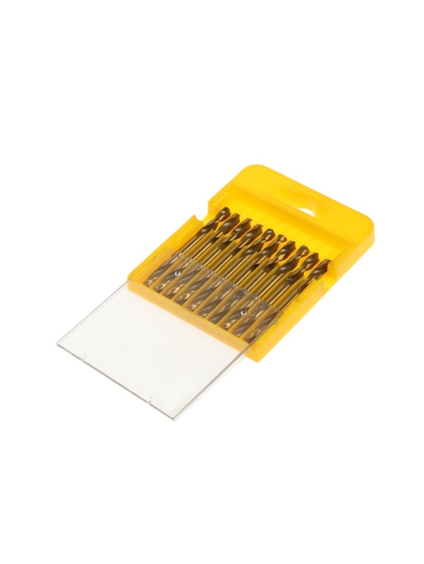 Набор двусторонних сверл по металлу ТУНДРА, HSS-Tin, 4.2 х 55 мм, 10 шт. Набор двусторонних сверл по металлу ТУНДРА, HSS-Tin, 4.2 х 55 мм, 10 шт.