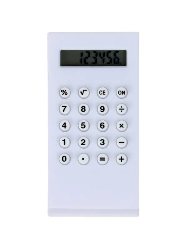 Калькулятор-зажим 8-разрядный корпус белый