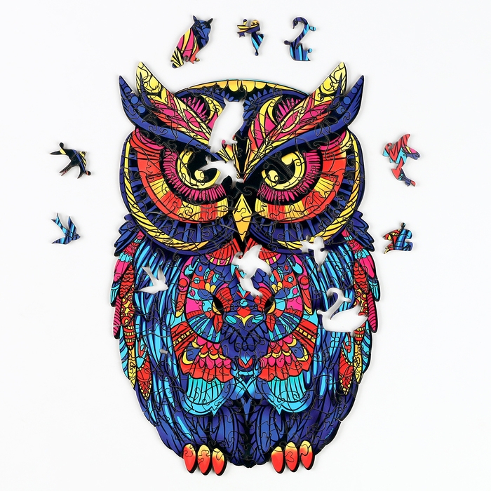 Пазлы деревянные фигурные &laquo;Сова&raquo;, 160 элементов