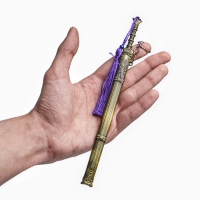 Сувенирное оружие подвесное мини "Меч в стиле аниме", брелок, 20 см, золотой с фиолетовым Сувенирное оружие подвесное мини "Меч в стиле аниме", брелок, 20 см, золотой с фиолетовым