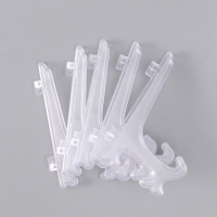 Подставка для тарелок пластик 12.5 см прозрачная, для тарелок 13-16 см набор 5 шт