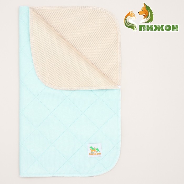 Пелёнка для животных многоразовая впитывающая, 60 х 50 см, мятная Пелёнка для животных многоразовая впитывающая, 60 х 50 см, мятная