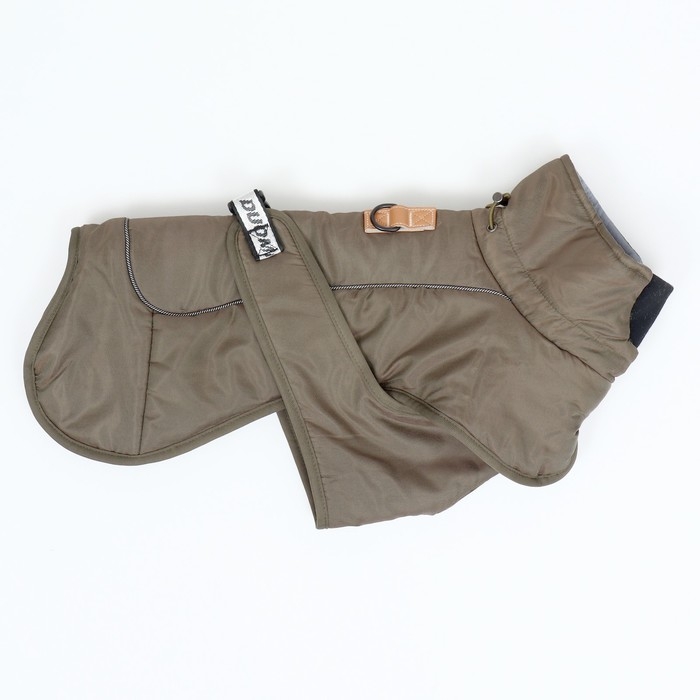 Попона для больших собак, мембранная ткань,  размер XL (ДС 35, ОШ 38, ОГ 56-66 см), хаки