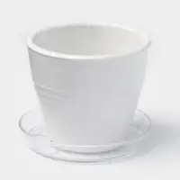 Поддон для цветочных горшков, d=10 см, пластиковый, прозрачный