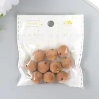 Бусины для творчества бархатное напыление "Коричневый" набор 10 шт d=1,4 см