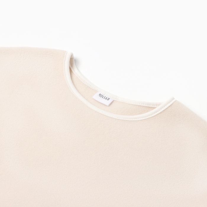 Свитшот флисовый детский MINAKU: Fleece Soft, цвет бежевый, рост 128 см
