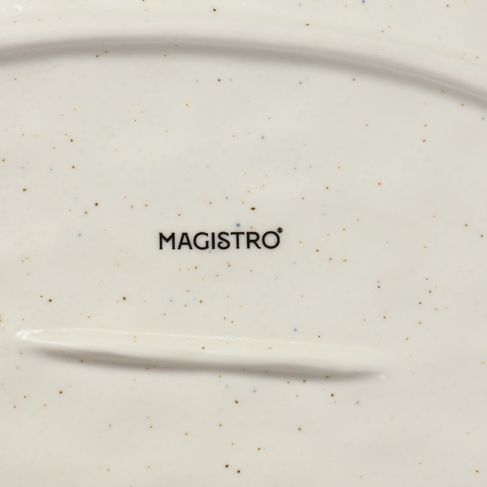 Блюдо фарфоровое сервировочное Magistro Poursephona, 30,7&times;21,5 см, цвет бежевый