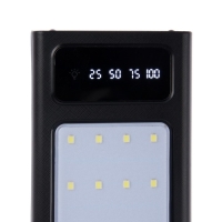Внешний аккумулятор 486, 20000 мАч, кабели Type-C/Lightning/MicroUSB, фонарь, чёрный