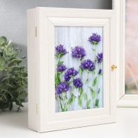 Ключница "Цветочки" 19х24 см молочный дуб МИКС Ключница "Цветочки" 19х24 см молочный дуб МИКС