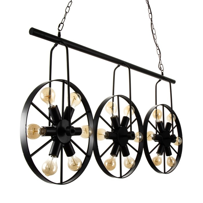 Светильник BayerLux "Колеса" 18x40Вт E27 черный 65х10х150 см