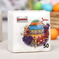Салфетки бумажные &laquo;Пасхальные&raquo;, 1 слой, 24&times;24 см, 50 шт.