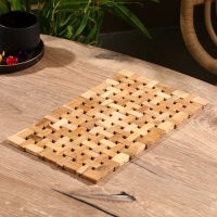 Коврик из тикового дерева, 30х20х0,7 см